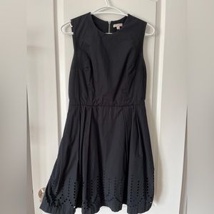 Gap linen a-line dress, black